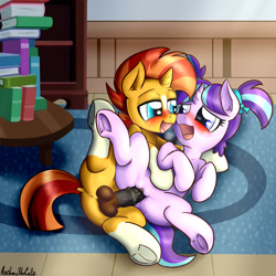 Size: 3000x3000 | Tagged: explicit, artist:anibaruthecat, starlight glimmer, anus, balls, blaze (coat marking), blushing, coat markings, colt, colt on filly, colt sunburst, cute, cute porn, dock, facial markings, female, filly, filly starlight glimmer, foal, foalcon, frog (hoof), g4, genitals, happy sex, high res, imported from derpibooru, male, my little pony: friendship is magic, nudity, penetration, penis, pony, sex, ship:starburst, shipping, socks (coat markings), straight, sunburst, the cutie re-mark, underhoof, unicorn, vaginal, vein, veiny cock, vulva, younger