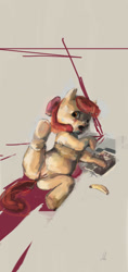 Size: 424x900 | Tagged: explicit, artist:php91, apple bloom, anus, banana, female, foalcon, food, g4, imported from derpibooru, masturbation, nudity, solo, solo female, vulva