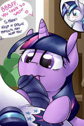 Size: 1280x1920 | Tagged: explicit, artist:baldmoose, shining armor, twilight sparkle, blowjob, blushing, cock worship, cute, cute porn, dialogue, female, foalcon, g4, horsecock, imported from derpibooru, incest, licking, male, nudity, oral, penis, pony, sex, ship:shiningsparkle, shipping, stallion on filly, straight, tongue out, twiabetes, twicest, unicorn, younger