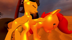 Size: 1280x720 | Tagged: explicit, artist:cryotimberwolf, scootaloo, 3d, balls, desert, female, filly, foal, foalcon, g4, genitals, imported from derpibooru, male, nudity, pegasus, penis, pony, rumble, sex, ship:rumbloo, shipping, source filmmaker, straight, video at source