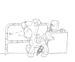 Size: 1200x1000 | Tagged: explicit, artist:datspaniard, cow boy, cow sleeper, cowprint, cum, derpibooru exclusive, foalcon, g4, imported from derpibooru, male, moaning, monochrome, nudity, penis, penis milking, reasonably sized genitals, rumble, solo, solo male, traditional art