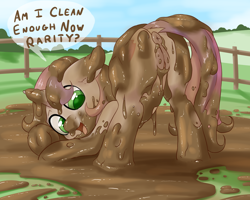 Size: 2500x2000 | Tagged: explicit, artist:fearingfun, sweetie belle, anus, ass up, butt, crusaders of the lost mark, dialogue, dirty, dock, face down ass up, female, fence, foalcon, g4, high res, imported from derpibooru, looking back, mud, muddy, my little pony: friendship is magic, nudity, plot, ponut, presenting, solo, solo female, sweetiedumb, vulva