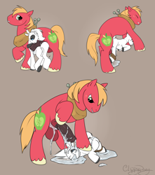 Size: 1500x1700 | Tagged: explicit, artist:clippypony, oc, oc:nhala levee, abdominal bulge, after vaginal, after vaginal orgasm, age difference, ahegao, ass up, balls, big dickentosh, big macintosh, big macintosh's yoke, bondage, butt, canon x oc, comic, creampie, cum, cum belly, cum inflation, cum through, doggy style, earth pony, excessive cum, face down ass up, female, filly, foal, foalcon, from behind, g4, horse collar, imported from derpibooru, inflation, male, maledom, nudity, penetration, penis, plot, pony, sex, shipping, size difference, stallion, stallion on filly, straight, vaginal