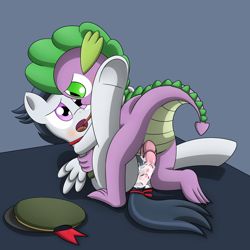 Size: 2100x2100 | Tagged: explicit, artist:pvryohei, spike, anal, anus, balls, creampie, crossdressing, cum, dragon, dragon on pony action, filly guides, foalcon, g4, gay, high res, imported from derpibooru, interspecies, male, mating press, missionary position, nudity, orgasm, pegasus, penetration, penis, pony, reasonably sized genitals, rumble, sex, ship:rumblespike, shipping
