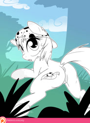 Size: 992x1346 | Tagged: explicit, artist:sip, oc, oc:beetle, anus, butt, earth pony, exhibitionism, exposed, female, filly, foal, foalcon, imported from derpibooru, looking at you, nudity, oc only, patreon, patreon logo, plot, pony, public nudity, solo, solo female, spread legs, vulva