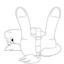 Size: 2000x2000 | Tagged: explicit, artist:pvryohei, button mash, anus, balls, foalcon, g4, high res, imported from derpibooru, male, monochrome, nudity, penis, reasonably sized genitals, sketch, solo, solo male