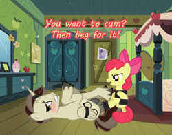 Size: 3320x2600 | Tagged: explicit, artist:jonathan the awesome, apple bloom, oc, oc:jona clay, 1000 hours in pony creator, alicorn, alicorn oc, bdsm, cbt, cockring, derpibooru exclusive, drool, femdom, foalcon, foaldom, g4, high res, hoof fetish, hoofjob, horn, horn ring, horsecock, imported from derpibooru, magic suppression, male, malesub, nudity, orgasm denial, penis, pony, pony creator, pony creator porn, precum, self insert, submissive, teasing