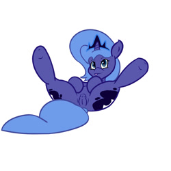 Size: 1024x1024 | Tagged: explicit, artist:socket, princess luna, :p, female, filly, filly luna, foal, foalcon, g4, imported from derpibooru, nudity, s1 luna, solo, solo female, tongue out, vulva, woona, younger