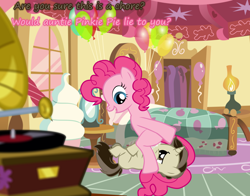 Size: 3320x2600 | Tagged: explicit, semi-grimdark, artist:jonathan the awesome, pinkie pie, oc, oc:jona clay, 1000 hours in pony creator, age difference, anatomically incorrect, balloon, bed, bedroom, blank flank, butt, canon x oc, closet, colt, cunnilingus, derpibooru exclusive, dialogue, dubious consent, earth pony, faceful of ass, facesitting, female, female on male, foal, foalcon, g4, high res, horn, imported from derpibooru, incorrect leg anatomy, lamp, male, mare, mare on colt, missing cutie mark, no cutie marks because im lazy, oral, pony, pony creator, pony creator porn, presenting, presenting butt, record player, sex, sharp horn, straight, straight shota, sugarcube corner (interior), unicorn, unicorn oc, vaginal secretions, younger