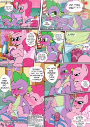 Size: 1771x2508 | Tagged: explicit, artist:kyokimute, pinkie pie, spike, comic:to all my fans..., abdominal bulge, anal insertion, analingus, analingus on male, anus, ass, balls, bedroom eyes, blushing, butt, camera, clitoral stimulation, clothes, comic, crotch bulge, dildo, dragon, earth pony, female on male, female on male analingus, femboy, foalcon, g4, genitals, hentai quotes, imported from derpibooru, insertion, large insertion, lube, male, nudity, panties, panting, pegging, penis, plot, pony, porn, porn dialogue, precum, recording, sex, sex toy, ship:pinkiespike, shipping, straight, strapon, underwear, vulva