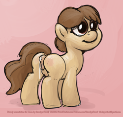 Size: 1000x956 | Tagged: explicit, artist:smudge proof, oc, oc:penny, anus, bolt, cum, female, filly, foal, foalcon, implied straight, imported from derpibooru, nudity, ponified, ponut, pony, sketch, solo, solo female, vulva