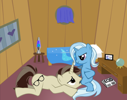 Size: 3320x2600 | Tagged: explicit, artist:jonathan the awesome, oc, oc:jona clay, 1000 hours in pony creator, blank flank, blowjob, derpibooru exclusive, domination, dominatrixie, femdom, filly, filly trixie, foal, foalcon, futa, futa on male, futa trixie, g4, high res, hooves, imported from derpibooru, intersex, male, nudity, oral, penis, pony, pony creator, pony creator porn, self insert, sex, submission, that's not a penis, trixie, unicorn