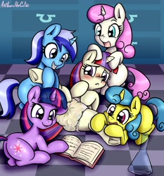 Size: 2550x2734 | Tagged: questionable, artist:anibaruthecat, editor:datspaniard, twilight sparkle, blushing, braces, canterlot six, cute, derpibooru exclusive, diaper, diaper edit, diaper fetish, edit, explicit source, female, females only, fetish, filly, filly lemon hearts, filly minuette, filly moondancer, filly twilight sparkle, filly twinkleshine, foal, foalcon, g4, high res, imported from derpibooru, lemon hearts, messy diaper, minuette, moondancer, moondancer in diaper, moondiaper, non-baby in diaper, pony, spread legs, twinkleshine, underhoof, unicorn, urine, wet diaper, younger