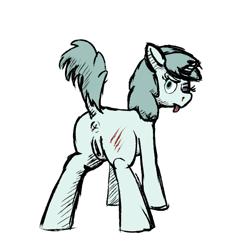 Size: 600x600 | Tagged: explicit, oc, oc:deep blue, anus, artist needed, butt, cyoa, dock, female, filly, foal, foal quest, foalcon, imported from derpibooru, injured, nudity, oc only, plot, solo, solo female, tongue out, vulva