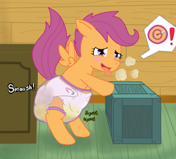 Size: 1000x900 | Tagged: questionable, artist:hydroftt, scootaloo, blushing, cloth diaper, crinkleloo, diaper, diaper fetish, diaper grinding, diaperloo, female, filly, foal, foalcon, g4, imported from derpibooru, masturbation, messy diaper, moaning, moaning in pleasure, non-baby in diaper, plastic pants, poop, scat, scataloo, solo, solo female, urine, wet diaper