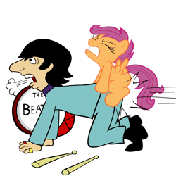 Size: 1024x1024 | Tagged: explicit, artist:waffengrunt, scootaloo, foalcon, futa, futa on male, futa scootaloo, g4, hard, humping, implied futa, imported from derpibooru, intersex, male, no exceptions, ringo starr, wat, why