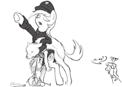 Size: 2100x1500 | Tagged: grimdark, questionable, artist:ponyhospital, oc, oc:aryanne, oc:nurse code-47, bestiality, bipedal, bisexual female, black and white, bondage, bottomless, clothes, crying, cunnilingus, dog, dog on pony action, doggy style, earth pony, edgy, eyes closed, female, femdom, femsub, filly, floppy ears, foal, foalcon, from behind, grayscale, group sex, imported from derpibooru, interspecies, lesbian, male, mare, monochrome, mounting, nazi, oc only, open mouth, oral, pony, rape, salute, sex, sieg heil, sitting, softcore, speech bubble, straight, submissive, swastika, threesome, underhoof, wide eyes, zebra, zebrasub