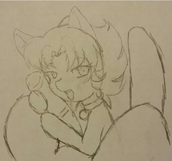 Size: 768x720 | Tagged: explicit, artist:steelsoul, oc, oc:sakura kiss, cock worship, collar, cute, cute porn, female, foalcon, imported from derpibooru, male, monochrome, nudity, oc only, penis, straight, traditional art