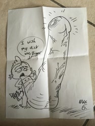 Size: 600x800 | Tagged: explicit, artist:hotdiggedydemon, spike, big penis, circumcised, dragon, foalcon, g4, human penis, hyper, hyper penis, imported from derpibooru, impossibly large penis, male, nipples, nudity, penis, solo, solo male, traditional art, vein, veiny cock, wingless spike