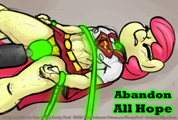 Size: 1500x1012 | Tagged: explicit, grimdark, artist:smudge proof, apple bloom, abandon all hope, abs, anthro, belt, bloomsub, bondage, cape, clothes, collar, earth pony, erect nipples, eyes closed, fall of equestria, female, femsub, foalcon, forced orgasm, g4, goddammit sirius, imported from derpibooru, kidnapped, kryptonite, muscles, nipple outline, nudity, rape, sex toy, skirt, submissive, superfilly, supergirl, vagina, vibrator