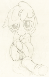 Size: 2237x3469 | Tagged: explicit, artist:a6p, aftersex, age difference, anal creampie, anus, creampie, cum, dinky hooves, embarrassed, female, filly, foal, foalcon, g4, high res, imported from derpibooru, looking at you, male, male pov, monochrome, nudity, offscreen character, penis, ponut, pony, pony on pony action, pov, shy, stallion, stallion on filly, straight, traditional art, vulva