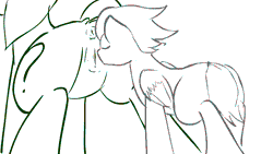Size: 800x450 | Tagged: explicit, artist:storyteller, oc, oc:femanon, animated, anon pony, anus, colt, colt on mare, cunnilingus, female, foal, foalcon, frame by frame, g4, imported from derpibooru, male, mare, monochrome, nudity, oral, ponut, pony, rumble, sex, shipping, straight, straight shota, vulva