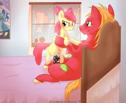 Size: 2000x1630 | Tagged: explicit, artist:cycloned, apple bloom, applecest, big macintosh, brother and sister, creampie, cum, earth pony, female, filly, foal, foalcon, g4, imported from derpibooru, incest, male, messy, penetration, pony, sex, ship:macbloom, shipping, siblings, stallion, stallion on filly, straight, too hot for putin, vaginal