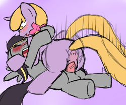 Size: 960x798 | Tagged: explicit, oc, oc:aero, ahegao, anus, blushing, bow, brother and sister, butt, canon x oc, colt, dinky hooves, female, filly, foal, foalcon, g4, genitals, hair bow, half-siblings, imported from derpibooru, incest, male, nudity, offspring, older, older dinky hooves, parent:derpy hooves, parent:oc:warden, parents:canon x oc, parents:warderp, pegasus, penis, plot, pony, reverse missionary position, sex, shipping, siblings, source needed, straight, vaginal, vulva