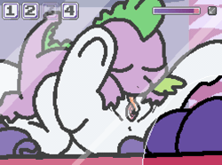 Size: 1280x950 | Tagged: explicit, artist:pokehidden, rarity, spike, 69 position, age difference, animated, anus, banned from equestria daily, blowjob, cunnilingus, double barrel blowjob, double oral, dragon, female, foalcon, frame by frame, g4, horn, imported from derpibooru, interspecies, male, multiple oral, nudity, oral, pony, sex, ship:sparity, shipping, spread pussy, straight, straight shota, tongue out, unicorn, vagina, vulva, wingless spike