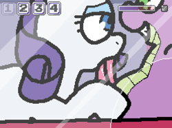 Size: 1280x950 | Tagged: explicit, artist:pokehidden, rarity, spike, age difference, animated, banned from equestria daily, blowjob, double barrel blowjob, double oral, dragon, duo, duo male and female, female, foalcon, frame by frame, g4, gif, hemipenis, horn, imported from derpibooru, interspecies, male, multidick, multiple oral, nudity, oral, penis, pony, sex, ship:sparity, shipping, straight, straight shota, unicorn, wingless spike