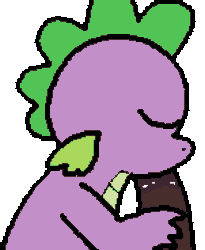 Size: 1208x1472 | Tagged: explicit, artist:pokehidden, spike, oc, oc:big brian, age difference, ambiguous race, and then spike was gay, animated, banned from equestria daily, blowjob, canon x oc, dragon, foalcon, frame by frame, g4, gay, imported from derpibooru, interspecies, male, nudity, offscreen character, oral, penis, pony, sex, shipping, stallion, wingless spike