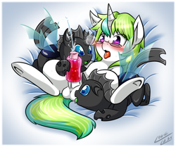 Size: 1000x837 | Tagged: explicit, artist:vavacung, oc, oc:aiden, blushing, changeling, cock sleeve, colt, cum, cute, cute porn, female, ffm threesome, foal, foalcon, glasses, group sex, heart eyes, horsecock, imported from derpibooru, male, motion lines, nudity, nymph, oc only, onahole, penis, pony, straight, threesome, underhoof, unicorn, wingding eyes