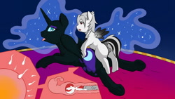Size: 960x540 | Tagged: explicit, artist:sewlde, oc, oc:aero ruinwing, alicorn, an egg being attacked by sperm, anus, balls, butt, canon x oc, colt, colt on mare, cum, cum in uterus, doggy style, female, foal, foalcon, from behind, g4, imported from derpibooru, impregnation, internal cumshot, male, mare, nightmare moon, nudity, ovaries, pegasus, penetration, penis, plot, pony, reasonably sized genitals, sex, shipping, spermatozoon, straight, straight shota, tongue out, uterus, vaginal, x-ray
