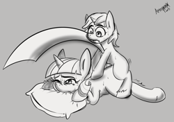 Size: 1280x900 | Tagged: explicit, artist:amoniaco, shining armor, comic:bbbff, colt, doggy style, fanfic art, female, foal, foalcon, g4, imported from derpibooru, incest, male, mare, mare on colt, massage, monochrome, mother and child, mother and son, pillow biting, pony, sex, ship:shiningvelvet, straight, straight shota, twilight velvet, vaginal, younger