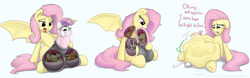 Size: 2980x929 | Tagged: explicit, artist:augustbebel, apple bloom, fluttershy, scootaloo, sweetie belle, autofellatio, balls, balls on floor, belly, big penis, blowjob, cock vore, comic, cum, cum in mouth, cutie mark crusaders, dialogue, earth pony, endosoma, excessive cum, fetish, filly, filly prey, flutterbat, flutterpred, foal, foalcon, full tour, futa, futa fluttershy, futa pred, g4, head first, horsecock, imported from derpibooru, impossibly large balls, impossibly large belly, impossibly large penis, intersex, masturbation, non-fatal vore, nudity, oral, pegasus, penis, pony, sex, soft vore, stomach noise, swallowing, unicorn, vore, x-ray