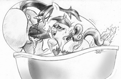 Size: 1500x984 | Tagged: explicit, artist:jaxonian, shining armor, age difference, age regression, ahegao, alicorn, all fours, anatomically correct, anus, bathtub, blushing, claw foot bathtub, clitoris, commission, creampie, cum, cumming, cute, cute porn, cutedance, dock, doggy style, eyes closed, feathered wings, female, filly, filthy dirty married sex, foal, foalcon, folded wings, from behind, g4, good clean married sex, happy sex, horsecock, imported from derpibooru, larger male, lip bite, looking pleasured, male, nudity, open mouth, pegasus wings, penetration, penis, ponut, pony, pony on pony action, princess cadance, sex, ship:shiningcadance, shipping, smaller female, smiling, splash, stallion, stallion on filly, straight, sweat, tongue out, traditional art, unicorn, vaginal, vein, vulva, vulvar winking, wings