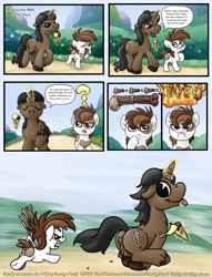 Size: 1800x2361 | Tagged: explicit, artist:smudge proof, oc, oc:thunder ring, anus, comic, erection, foalcon, g4, horsecock, imported from derpibooru, male, males only, nudity, pederasty, penis, pipsqueak, small penis humiliation