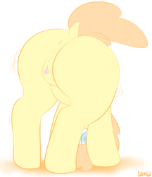 Size: 842x973 | Tagged: explicit, artist:lamia, anus, ass up, babycon, butt, clitoris, cute, cute porn, dock, face down ass up, female, filly, foal, foalcon, g4, imported from derpibooru, lamia did it again, nudity, plot, presenting, pumpkin cake, solo, solo female, the ass was fat, vagina, vulva, vulvar winking