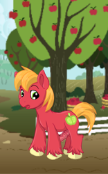 Size: 800x1280 | Tagged: explicit, artist:kitsune18, big macintosh, colt, cute porn, earth pony, foal, foalcon, g4, imported from derpibooru, male, nudity, penis, pony, solo, solo male, stallion