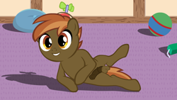 Size: 1920x1080 | Tagged: explicit, artist:lapster, button mash, balls, colt, foal, foalcon, g4, imported from derpibooru, male, nudity, penis, solo, solo male