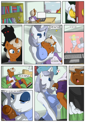 Size: 3500x5000 | Tagged: explicit, artist:brainsucks, oc, oc:copper decree, oc:platinum decree, absurd resolution, anthro, anthro oc, bad parenting, ball fondling, balls, bed, bedroom, bedroom eyes, blowjob, blue eyeshadow, boob smothering, breasts, clothed sex, clothes, comic, commission, computer, dialogue, diamond earring, earring, erect nipples, eyes closed, eyeshadow, female, foalcon, foreskin, game, grin, heart, horsecock, human penis, imported from derpibooru, incest, kissing, makeup, male, male pov, mare, masturbation, milf, mother, mother and child, mother and son, nipple outline, noogie, nudity, oc only, offscreen character, oral, penis, plantigrade anthro, pouting, pov, red eyes, sex, shipping, smiling, son, speech bubble, straight, straight shota, sweater, sweater puppies, tekken, unicorn, vaginal secretions