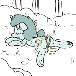 Size: 600x600 | Tagged: explicit, grimdark, artist:whydomenhavenipples, oc, oc:deep blue, after anal, after anal orgasm, afterrape, aftersex, anal creampie, broken rape victim, creampie, crying, cum, cyoa, dirty, female, filly, floppy ears, foal, foal quest, foalcon, hands free, horn, implied rape, imported from derpibooru, nudity, oc only, open mouth, orgasm, pony, prone, shivering, simultaneous orgasm, solo, solo female, tremble spikes, trembling, underhoof, unicorn, vulva, wide eyes
