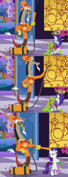 Size: 1059x2758 | Tagged: questionable, artist:sakatagintoki117, artist:yanoda, rarity, spike, age difference, assisted exposure, bipedal, blushing, caught, clothes, clothing theft, comic, cunnilingus, discord, draconequus, dragon, dress, edit, edited screencap, embarrassed, embarrassed nude exposure, female, floppy ears, foalcon, g4, gala dress, goo, grand galloping gala, hundreds of users filter this tag, imported from derpibooru, love, make new friends but keep discord, male, messy hair, my little pony: friendship is magic, naked rarity, nudity, oral, pony, screencap, screencap comic, season 5, ship:sparity, shipping, softcore, straight, strategically covered, trio, vacuum cleaner, vector edit, wingless spike