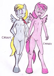 Size: 430x600 | Tagged: explicit, artist:rdk, anthro, banned from derpibooru, breasts, cheery, chirpy hooves, delicious flat chest, female, filly, foal, foalcon, g4, imported from derpibooru, imported from twibooru, lesbian, lolicon, my little pony: friendship is magic, nipples, nudity, sonic rainboom (episode), trade ya, trade ya!, traditional art, underage, vulva