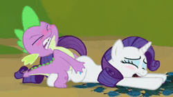 Size: 393x220 | Tagged: explicit, artist:dubstepina, rarity, spike, age difference, animated, baby, baby dragon, baby dragon on mare, blushing, doggy style, dragon, dragon on pony action, duo, duo male and female, fake, female, foalcon, g4, gif, imported from derpibooru, interspecies, male, mare, obscured penetration, passionate, pony, rough sex, sex, ship:sparity, shipping, show accurate, show accurate porn, softcore, straight, straight shota, unicorn, wingless spike