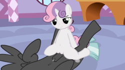 Size: 1280x720 | Tagged: explicit, artist:sadieyule, sweetie belle, age difference, animated, belly button, cowgirl position, female, filly, foal, foalcon, foaldom, g4, grinding, horsecock, imported from derpibooru, incorrect leg anatomy, intercrural sex, lip bite, male, nudity, pegasus, penis, pony, precum, pussyjob, reasonably sized genitals, sex, ship:sweetielane, show accurate, show accurate porn, size difference, stallion, stallion on filly, straight, this will end in jail time, thunderlane, unicorn, vaginal secretions, vulva