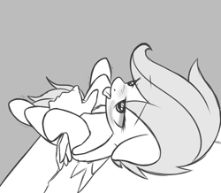 Size: 1280x1114 | Tagged: explicit, artist:mostazathy, scootaloo, blushing, female, foalcon, g4, grayscale, human, human on pony action, imported from derpibooru, interspecies, monochrome, offscreen character, pony, pov