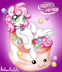 Size: 2209x2583 | Tagged: explicit, artist:anibaruthecat, oc, oc:marshmallow (crazy future), comic:crazy future, butt, cute, female, foalcon, g4, genitals, high res, imported from derpibooru, nudity, oc only, pony, poring, solo, solo female, underhoof, unicorn, vulva