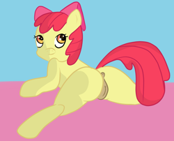 Size: 1241x1005 | Tagged: explicit, artist:cocksockmcgee, artist:tittysmuggler, apple bloom, anus, earth pony, female, filly, foal, foalcon, g4, imported from derpibooru, nudity, pony, solo, solo female, vulva