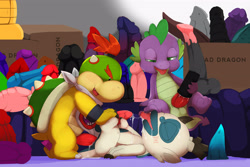 Size: 5000x3332 | Tagged: explicit, artist:redemption3445, spike, absurd resolution, adamai, anal, anal creampie, anal insertion, bad dragon, bowser jr., creampie, crossover, cum, cumming, dicks everywhere, dildo, dragon, dragon dildo, dragon koopa, feet, fleshlight, foalcon, foot fetish, foot worship, g4, gay, horsecock, imported from derpibooru, insertion, interspecies, koopa, licking foot, male, masturbation, nintendo, nudity, penetration, penis, sex, sex toy, super mario, wakfu, wingless spike